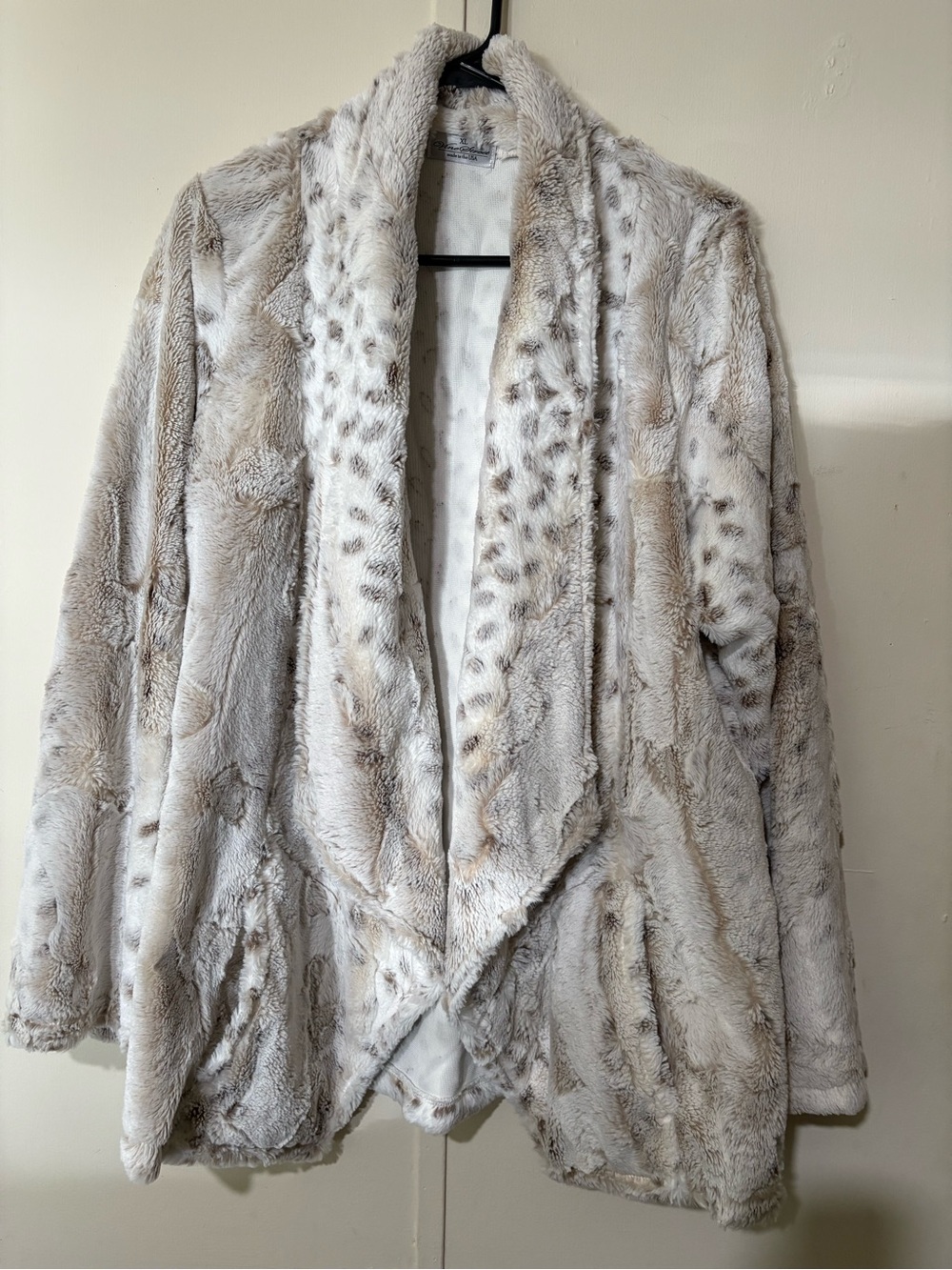 Faux Fur Open-Front coatigan